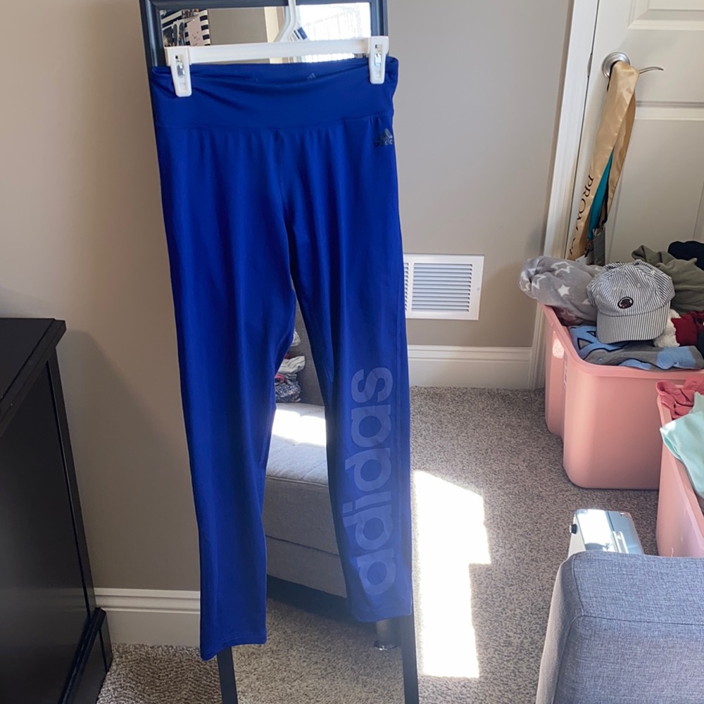 Blue adidas leggings, size M !!
